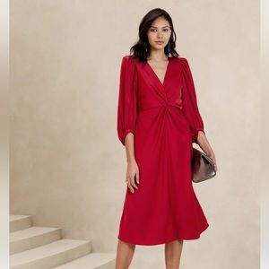 NWT petite twist front midi dress